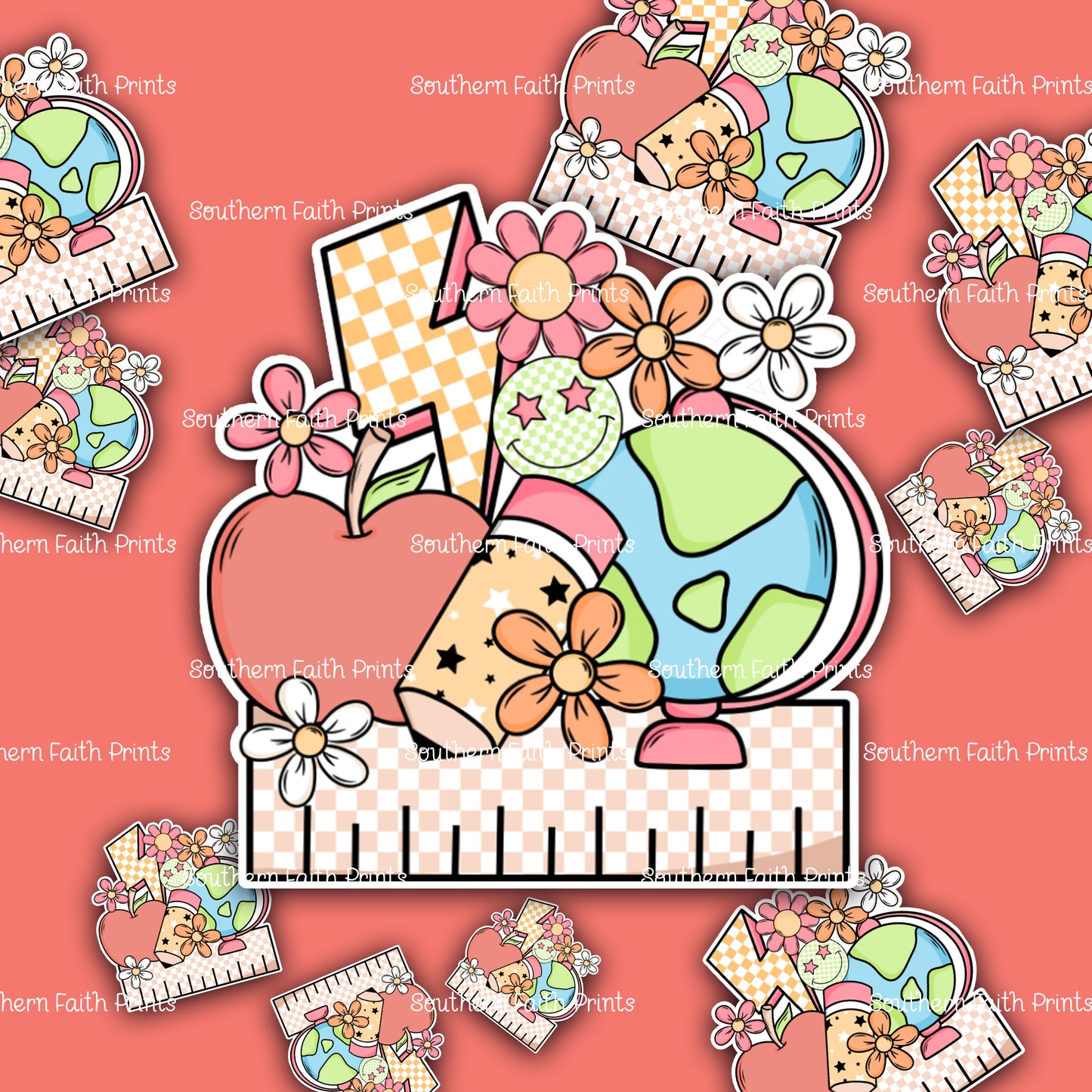Teacher Collage Custom Acrylic Sticker Set