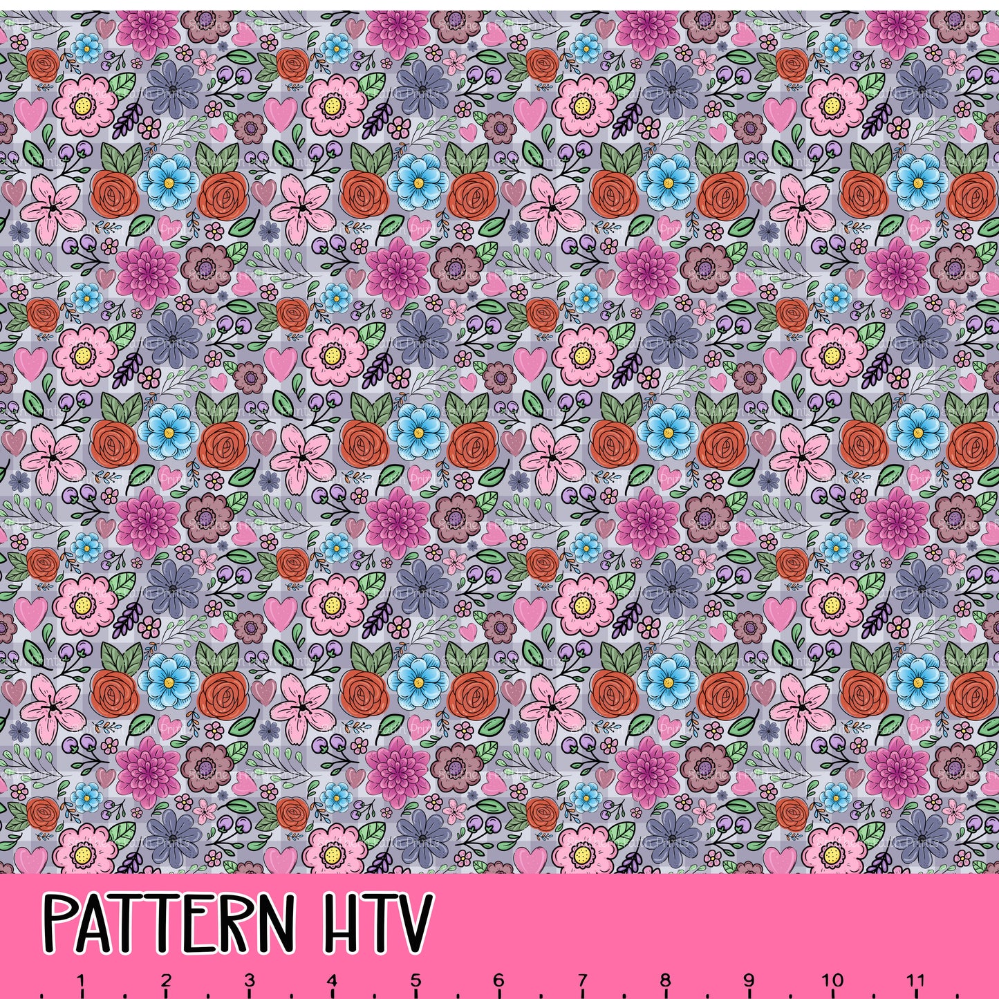 Purple Picnic 12x12 Pattern HTV