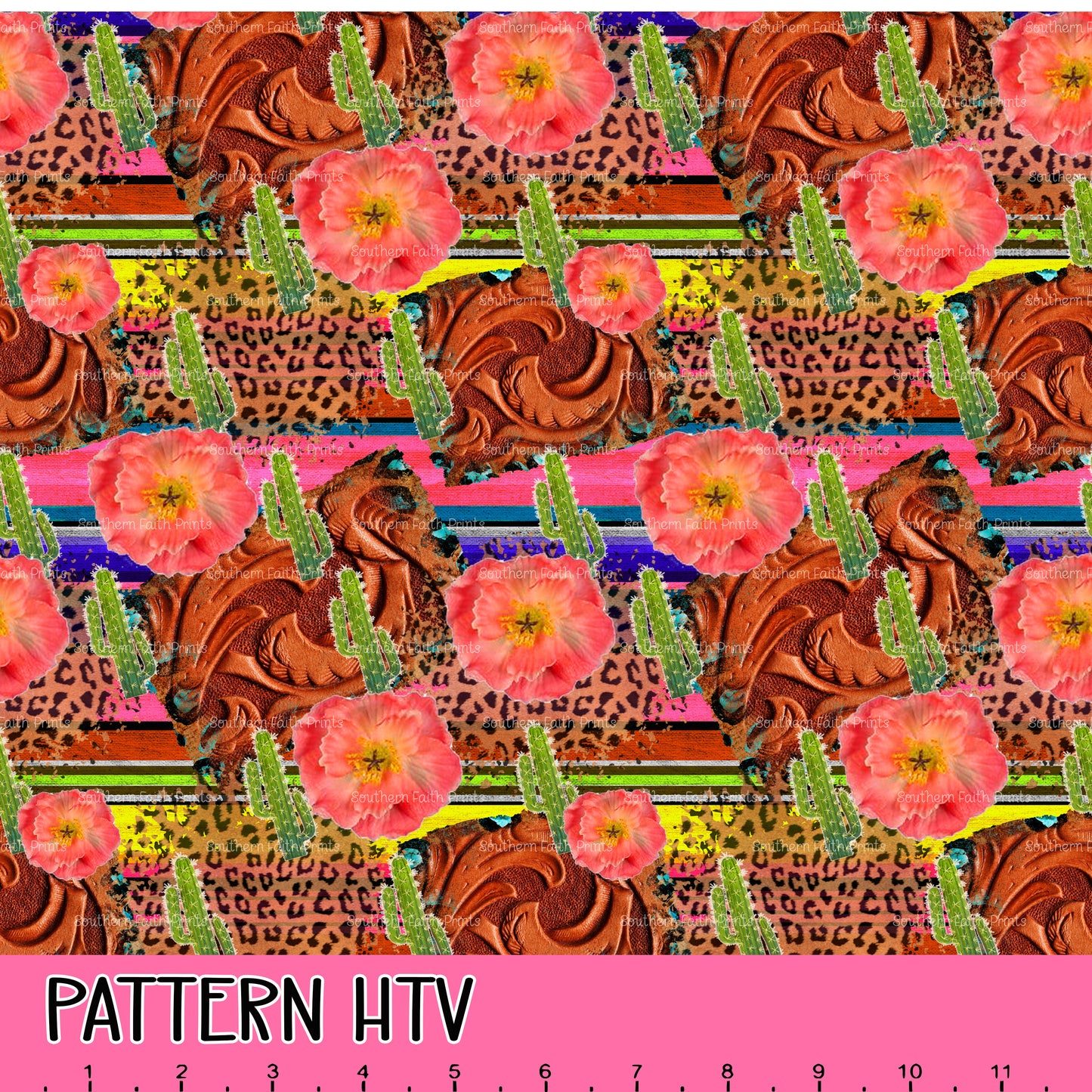 Rodeo Leather 12x12 Pattern HTV