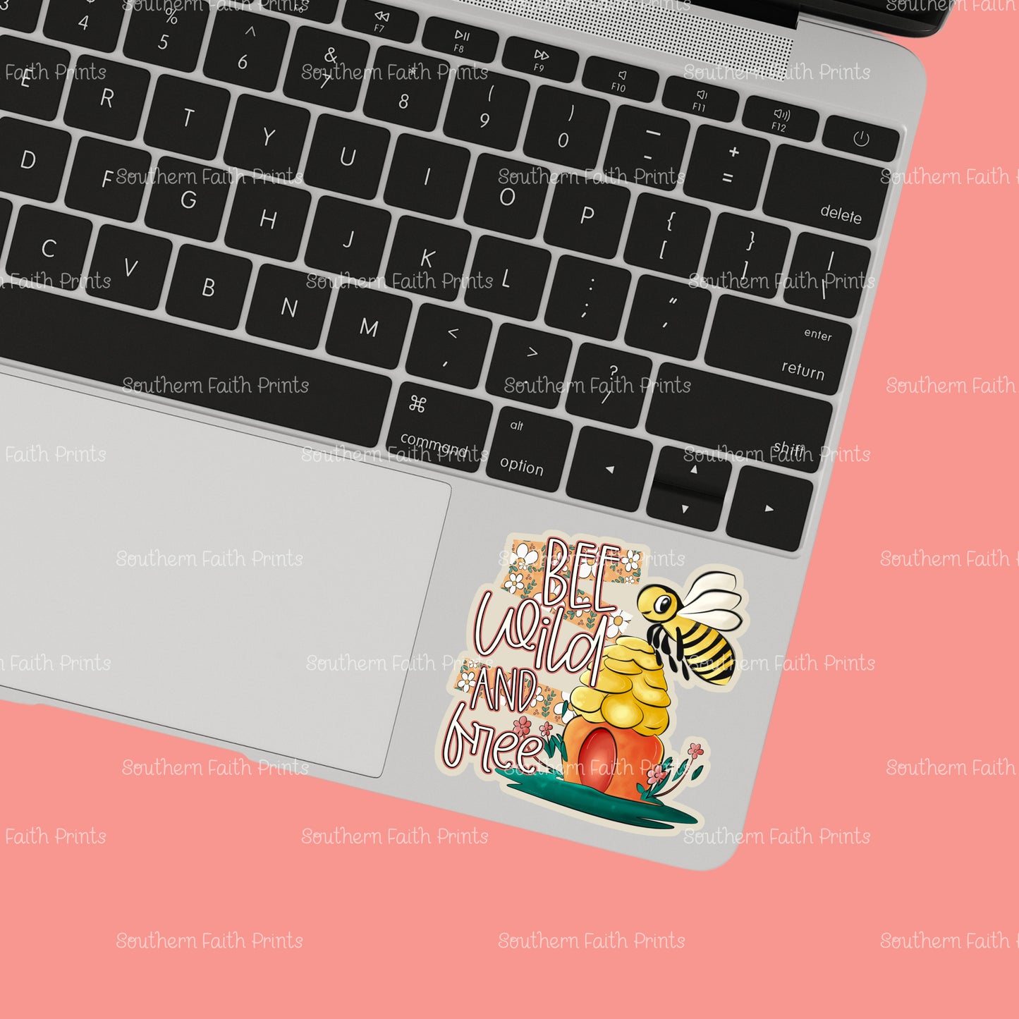 Bee Wild and Free Sticker