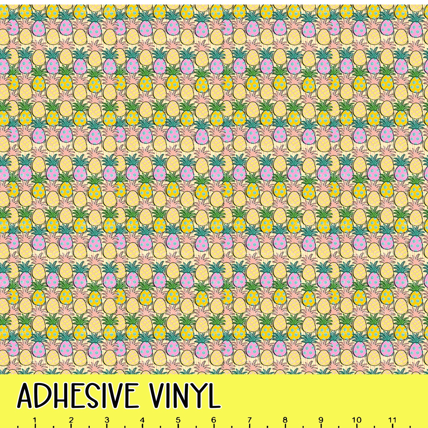 Summer Pineapple 12x12 Pattern Adhesive Vinyl