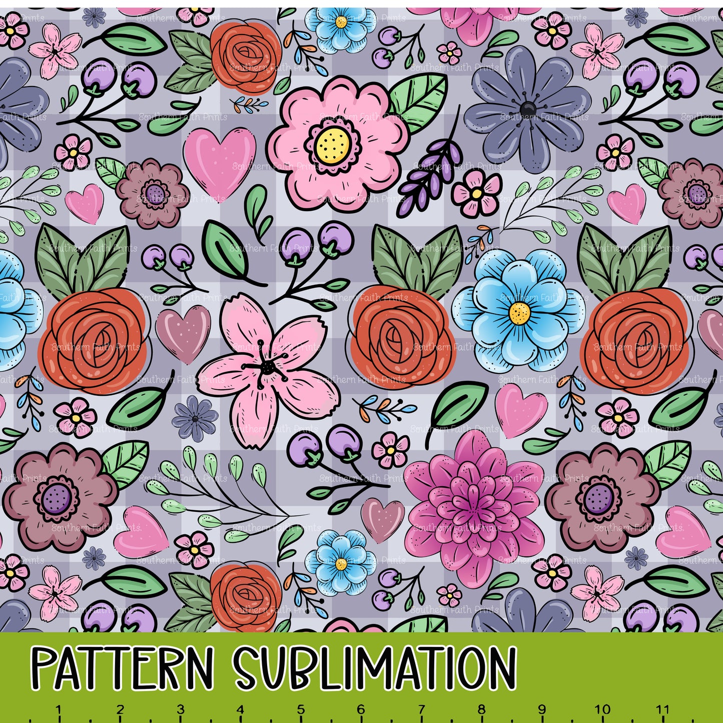 Purple Picnic 12x12 Pattern Sublimation