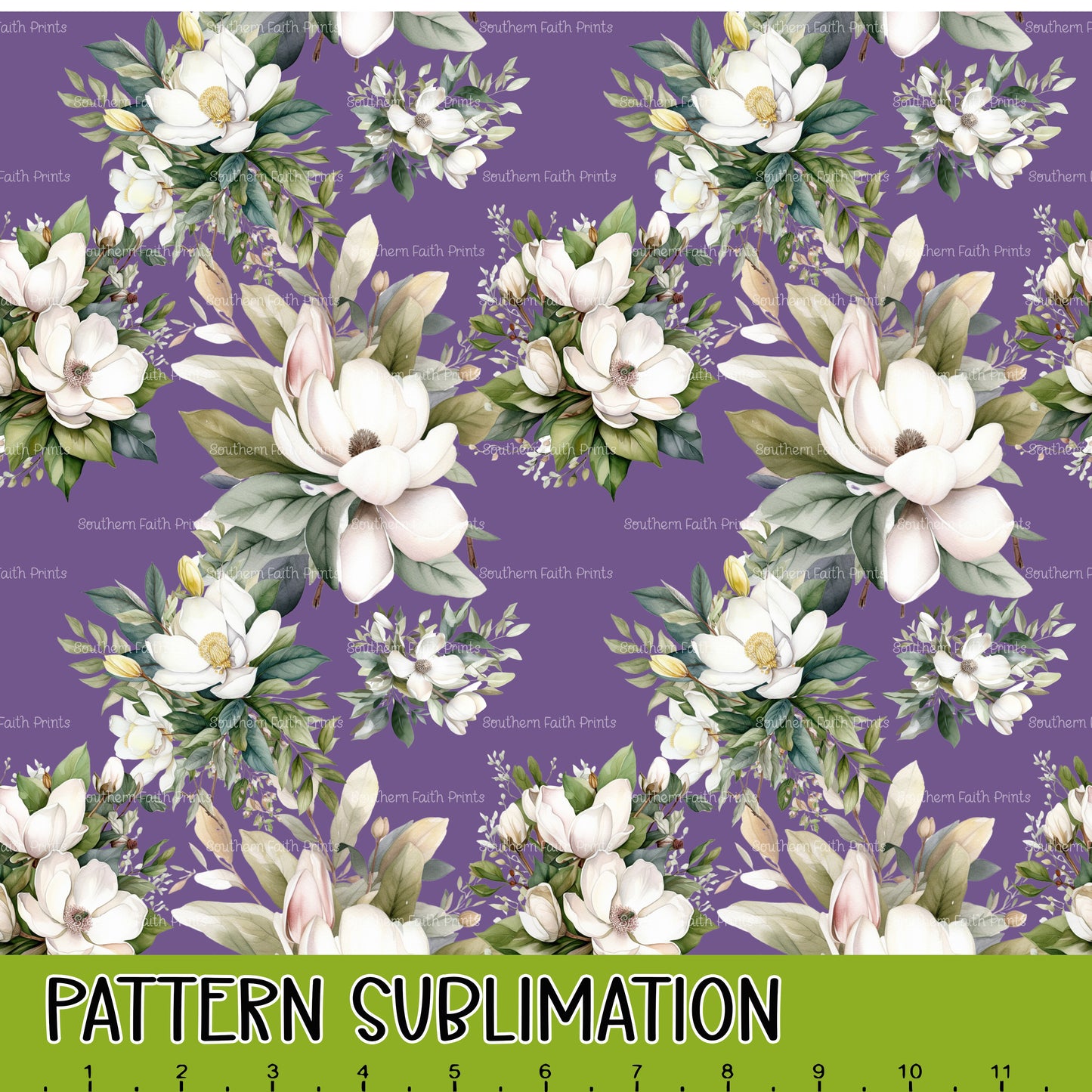 Velvet Magnolia 12x12 Pattern Sublimation