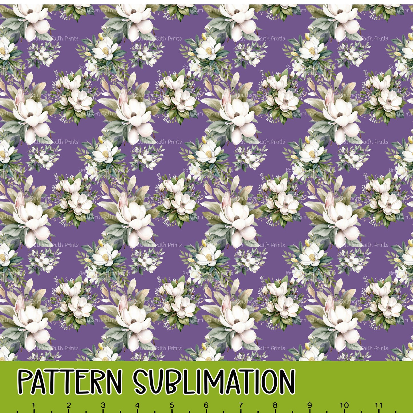 Velvet Magnolia 12x12 Pattern Sublimation