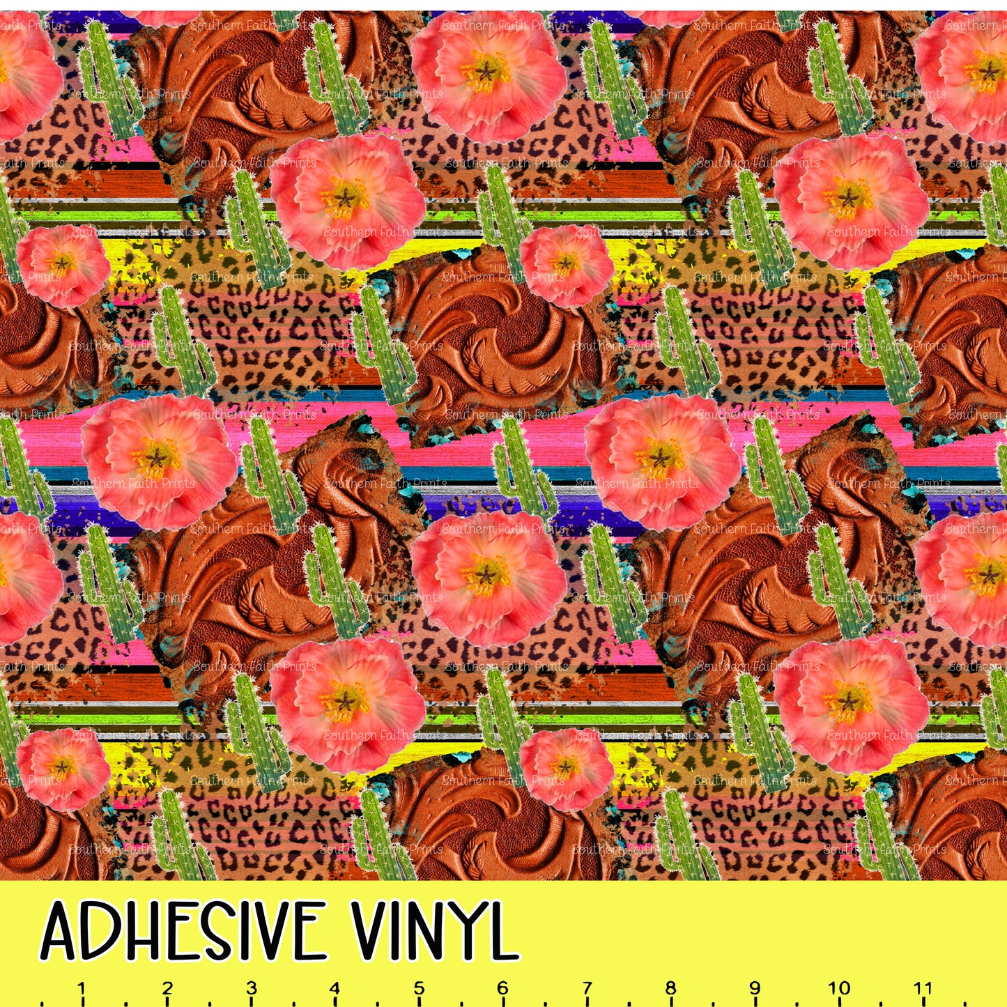 Rodeo Leather 12x12 Pattern Adhesive Vinyl