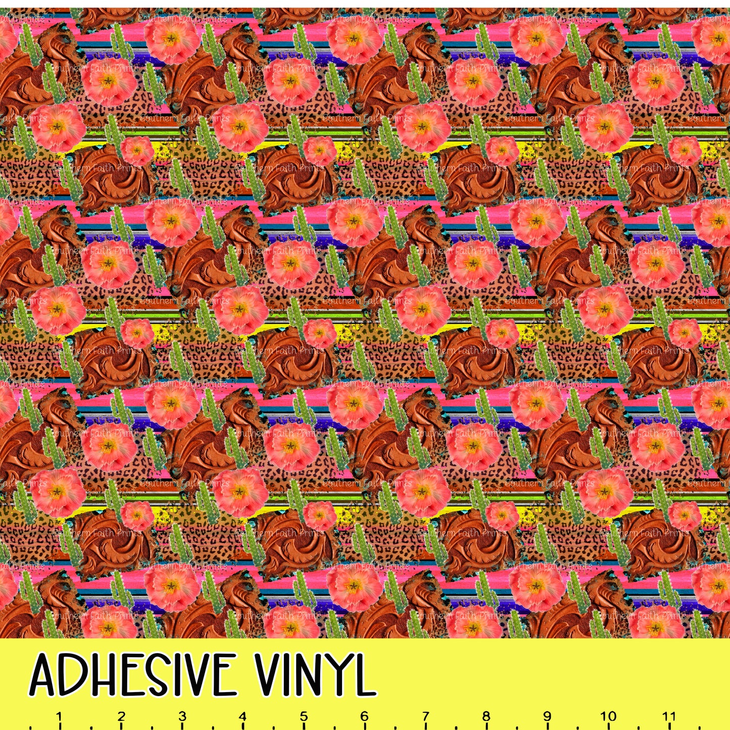 Rodeo Leather 12x12 Pattern Adhesive Vinyl