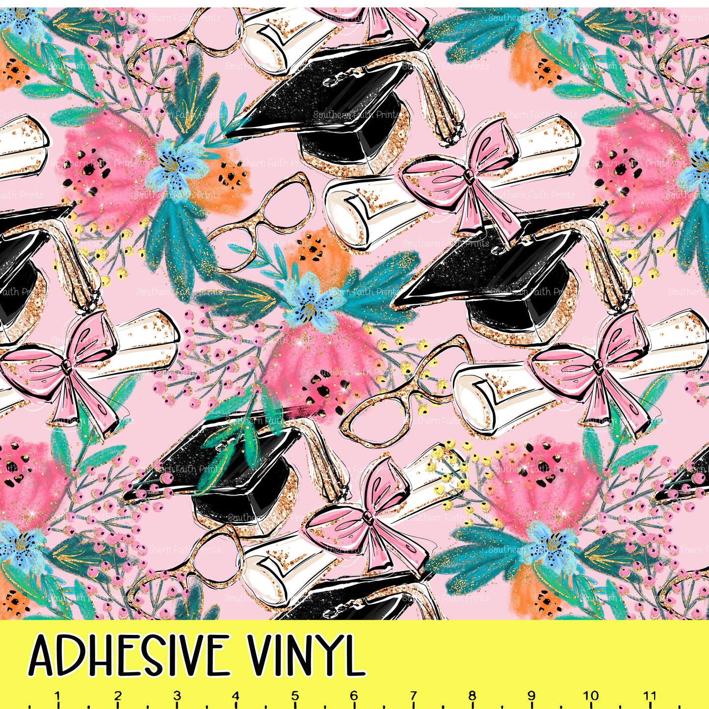 Pink Graduation 12x12 Pattern Adhesive Vinyl