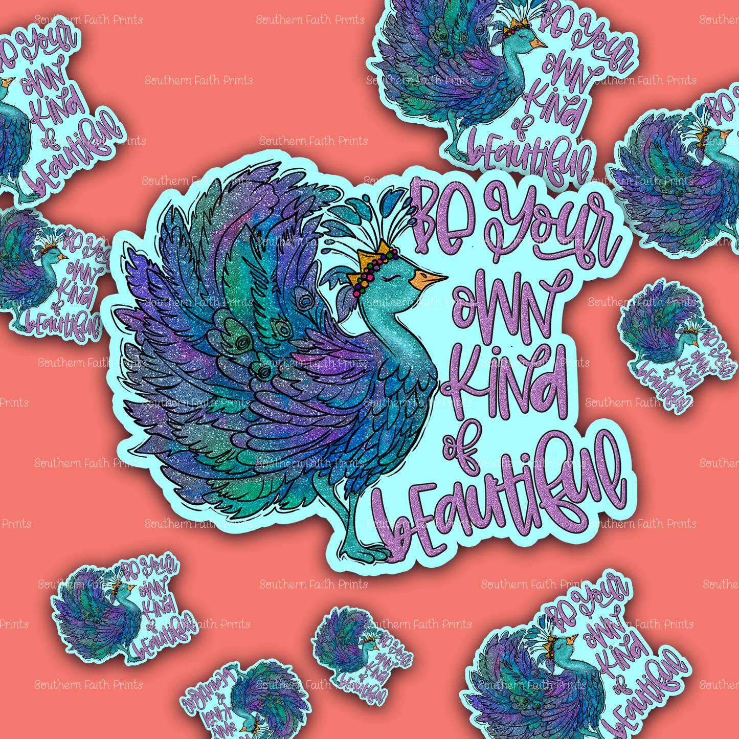 Be Your Own Kind of Beautiful Acrylic Sticker Set