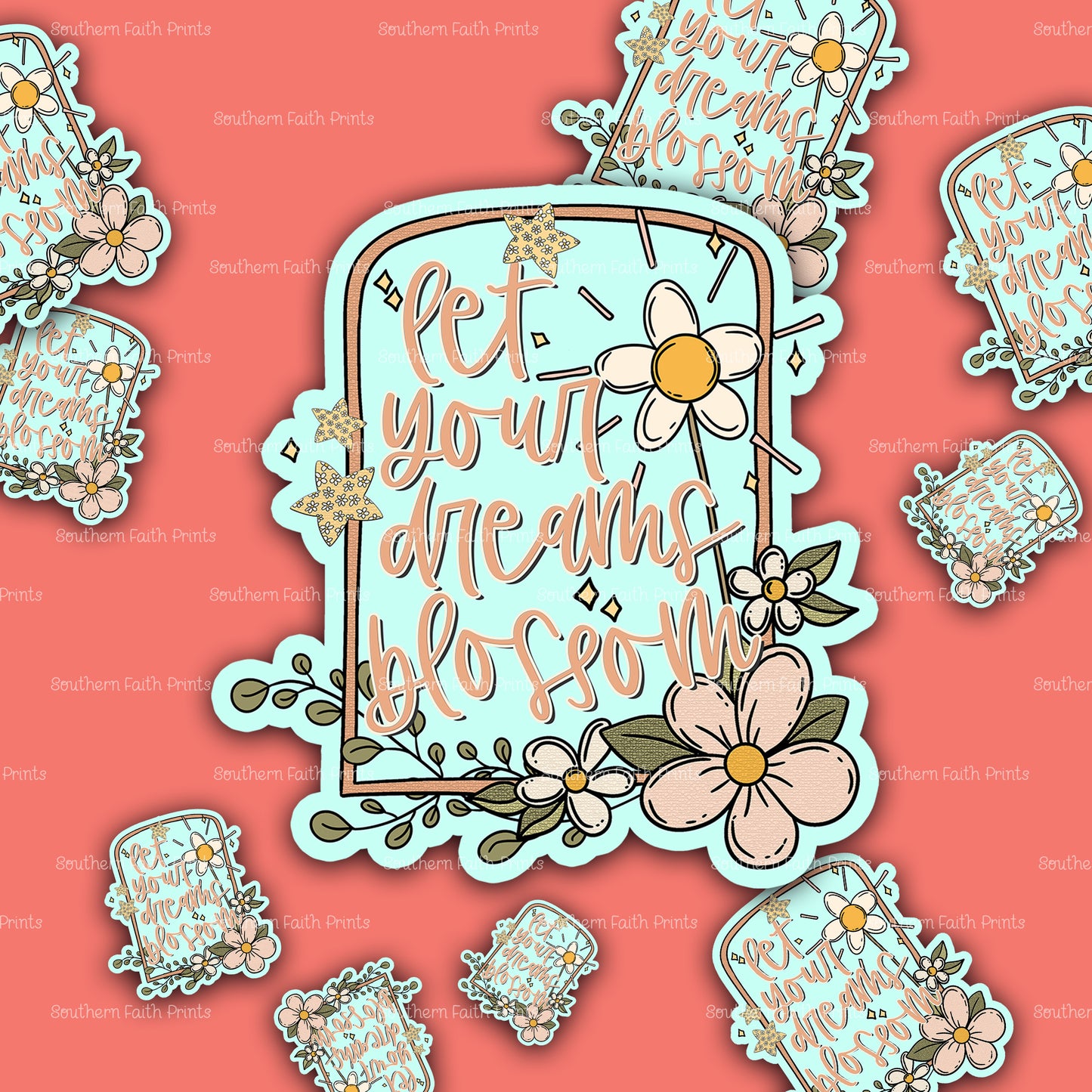Let Your Dreams Blossom Acrylic Sticker Set