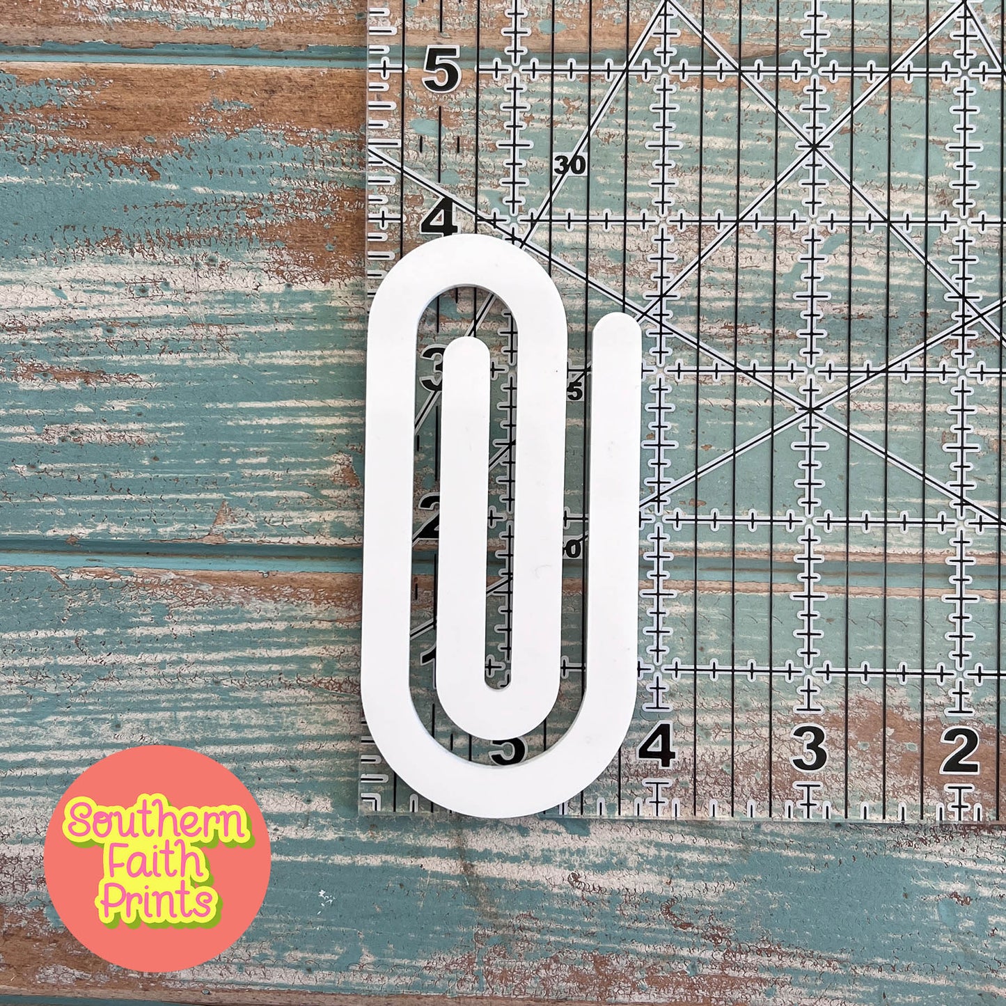 Jumbo Paper Clips - Set of 3 - Cast White Acrylic | Southern Faith Prints