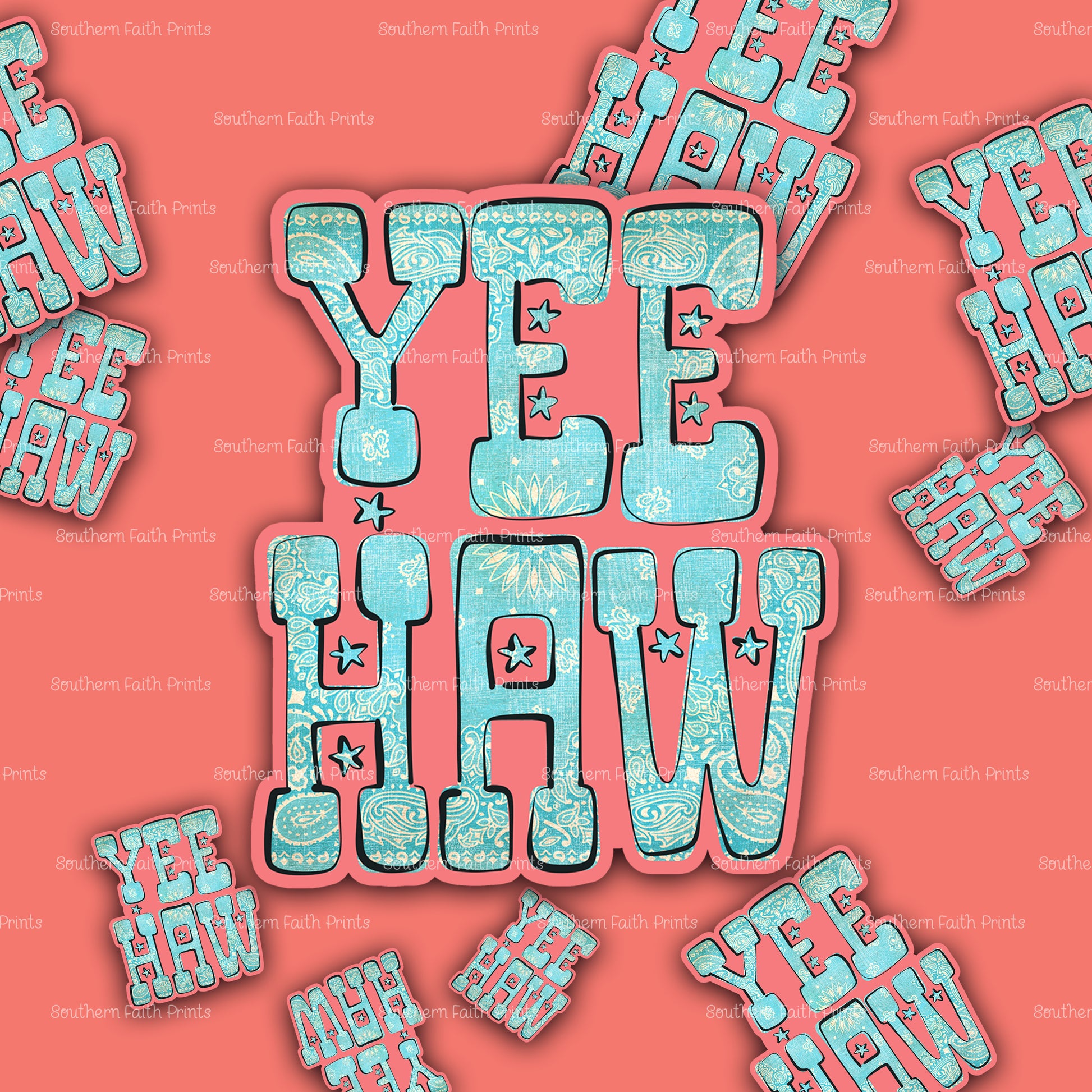 Yee Haw Acrylic Sticker Set