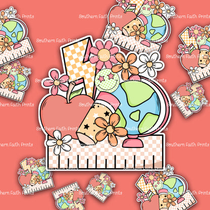 Teacher Collage Custom Acrylic Sticker Set