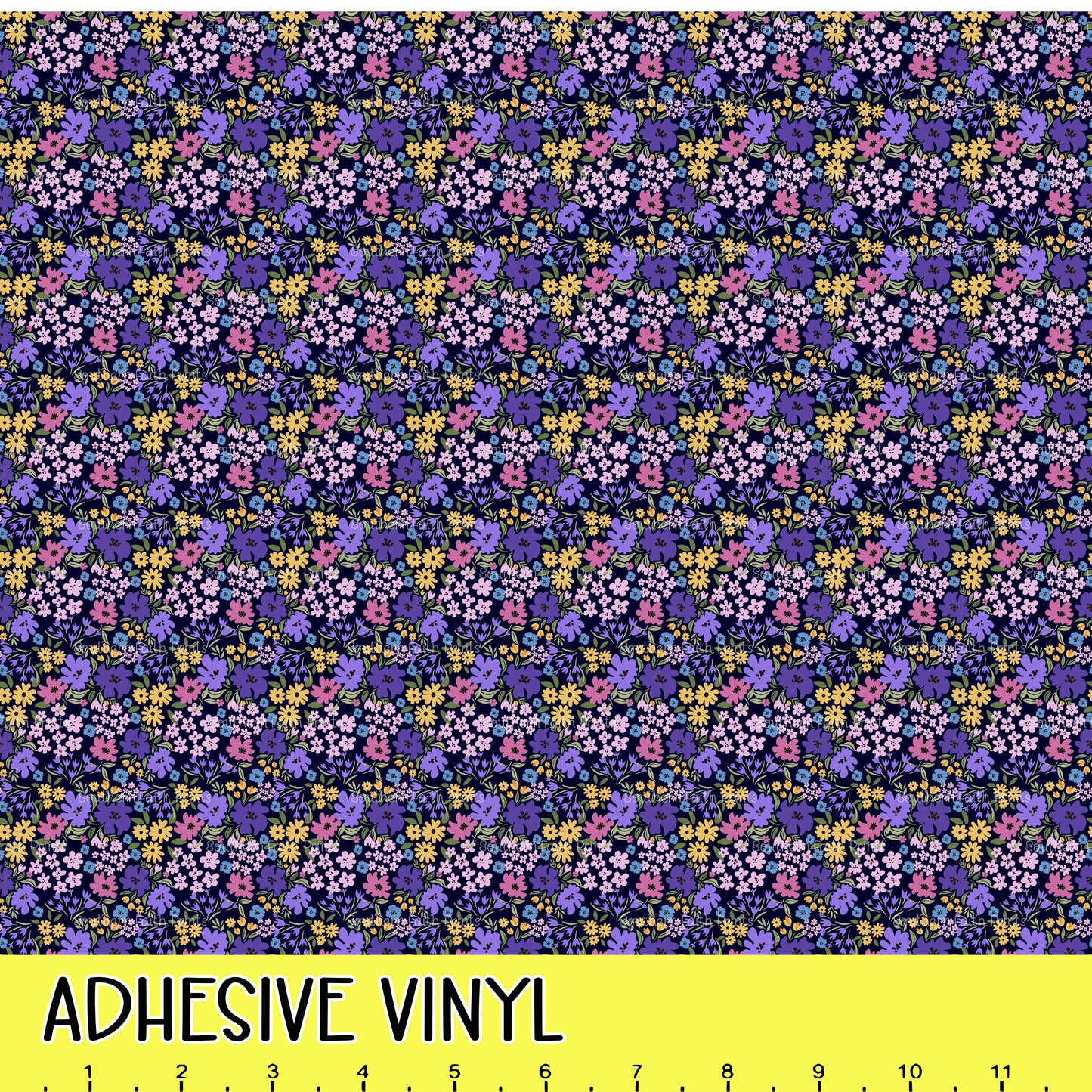 Modern Purple Floral 12x12 Pattern Adhesive Vinyl