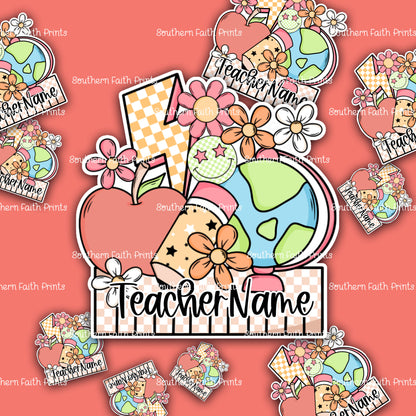 Teacher Collage Custom Acrylic Sticker Set