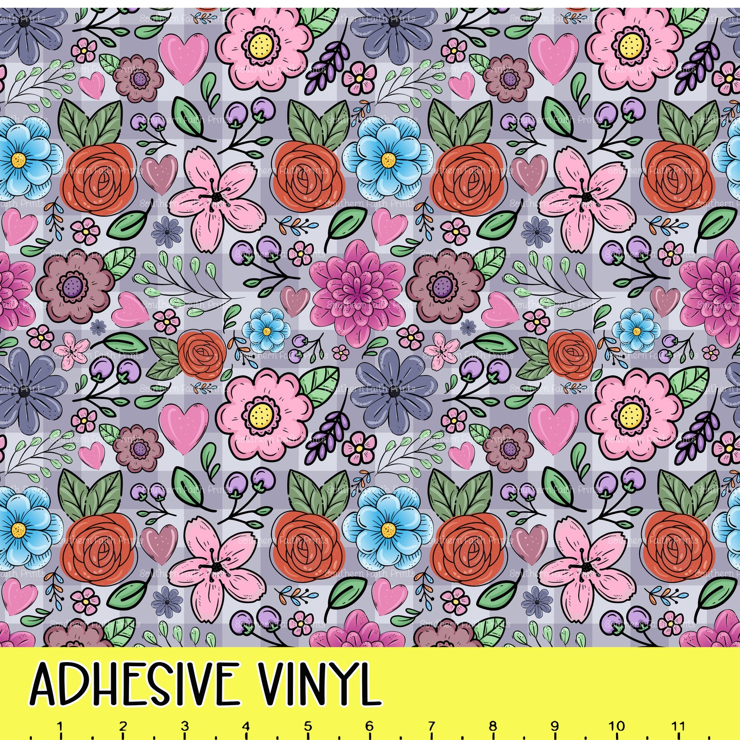 Purple Picnic 12x12 Pattern Adhesive Vinyl