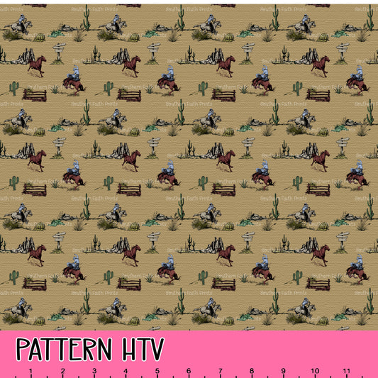 Western Barkcloth 12x12 Pattern HTV