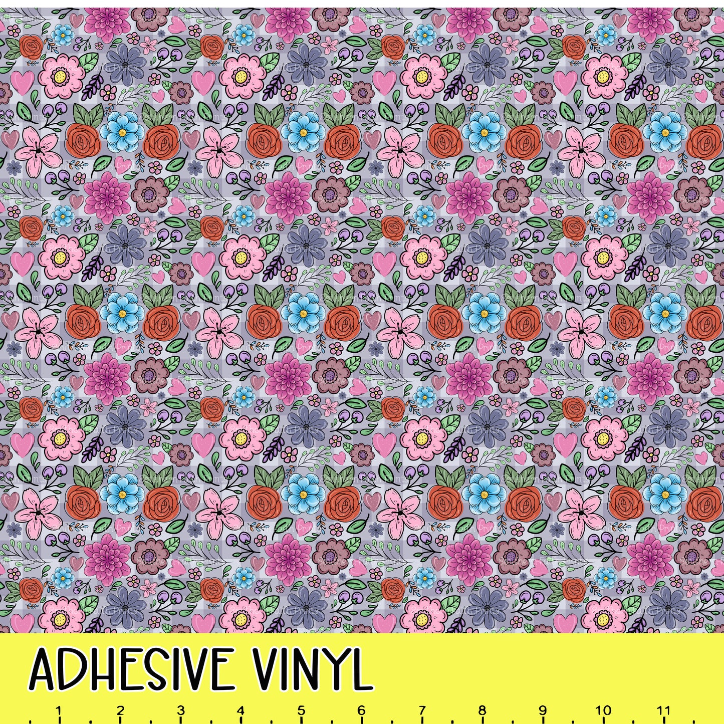 Purple Picnic 12x12 Pattern Adhesive Vinyl