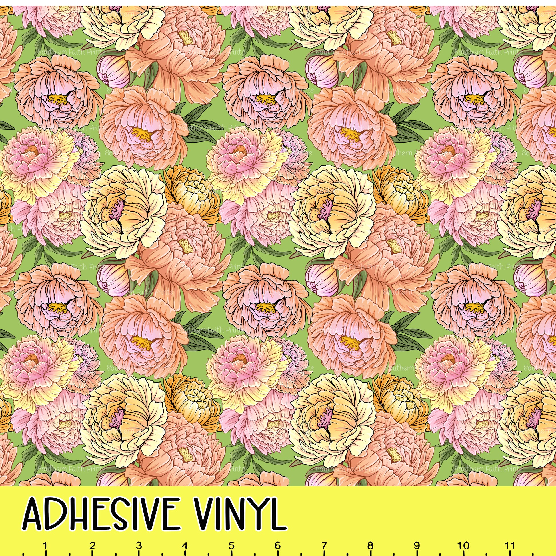 Peony Power 12x12 Pattern Adhesive Vinyl