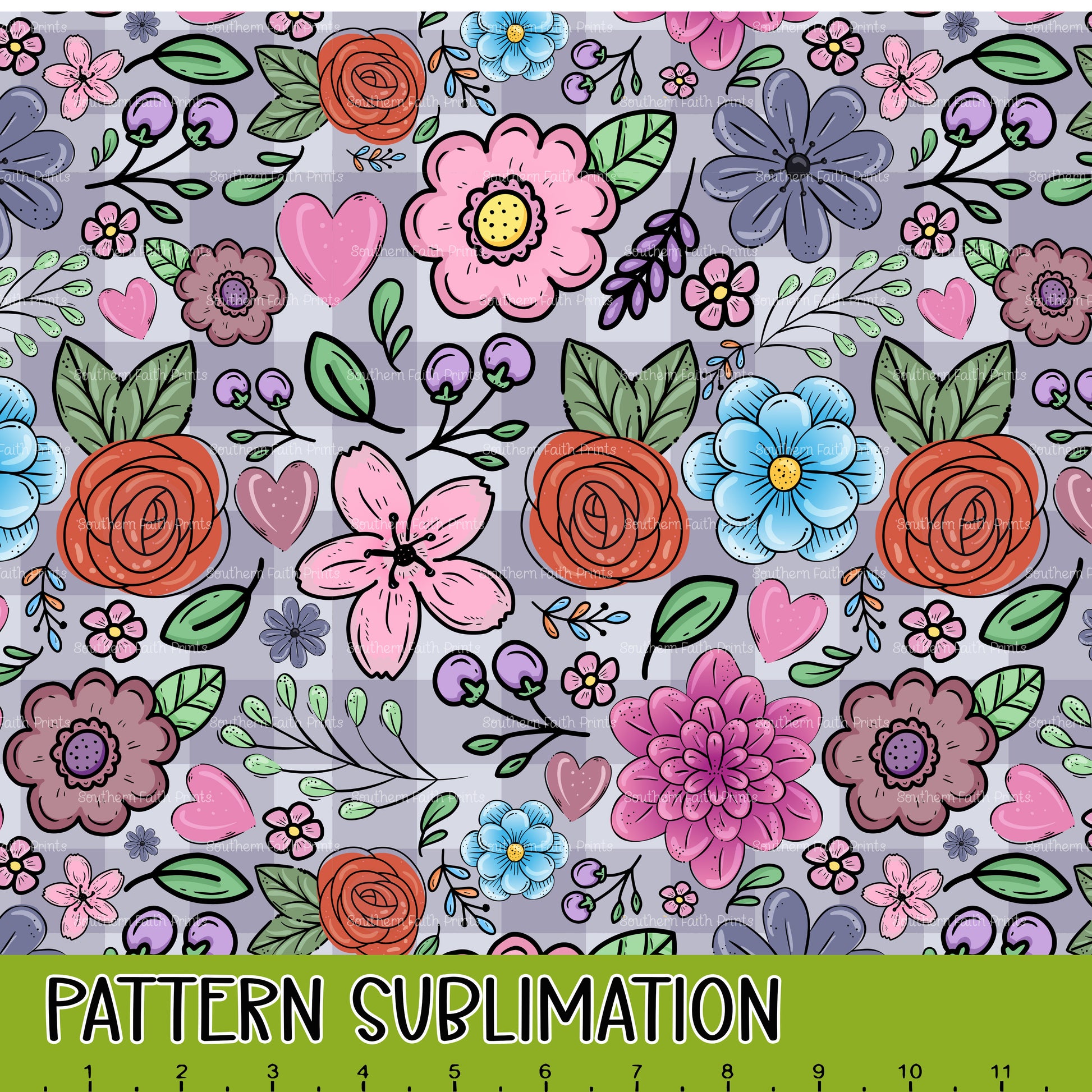 Purple Picnic 12x12 Pattern Sublimation
