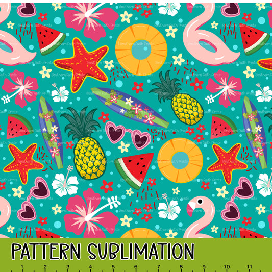 Summer Beach 12x12 Pattern Sublimation