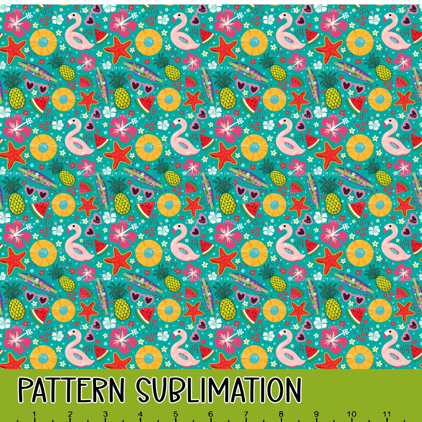 Summer Beach 12x12 Pattern Sublimation