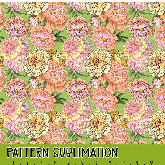 Peony Power 12x12 Pattern Sublimation