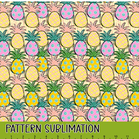 Summer Pineapple 12x12 Pattern Sublimation