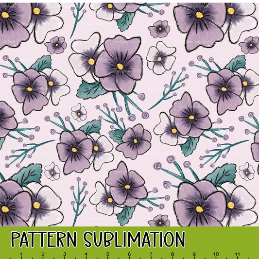 Lavender Floral 12x12 Pattern Sublimation