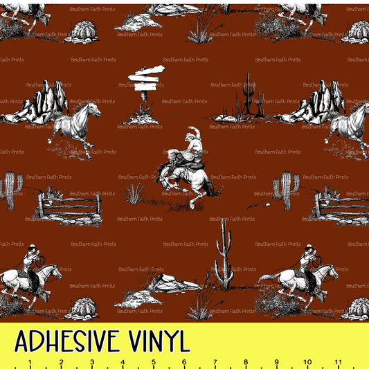 Western Desert Scene 12x12 Pattern Adhesive Vinyl