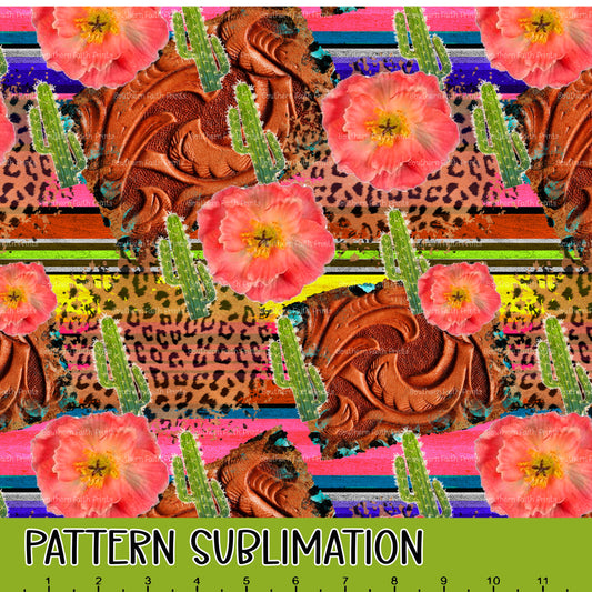 Rodeo Leather 12x12 Pattern Sublimation
