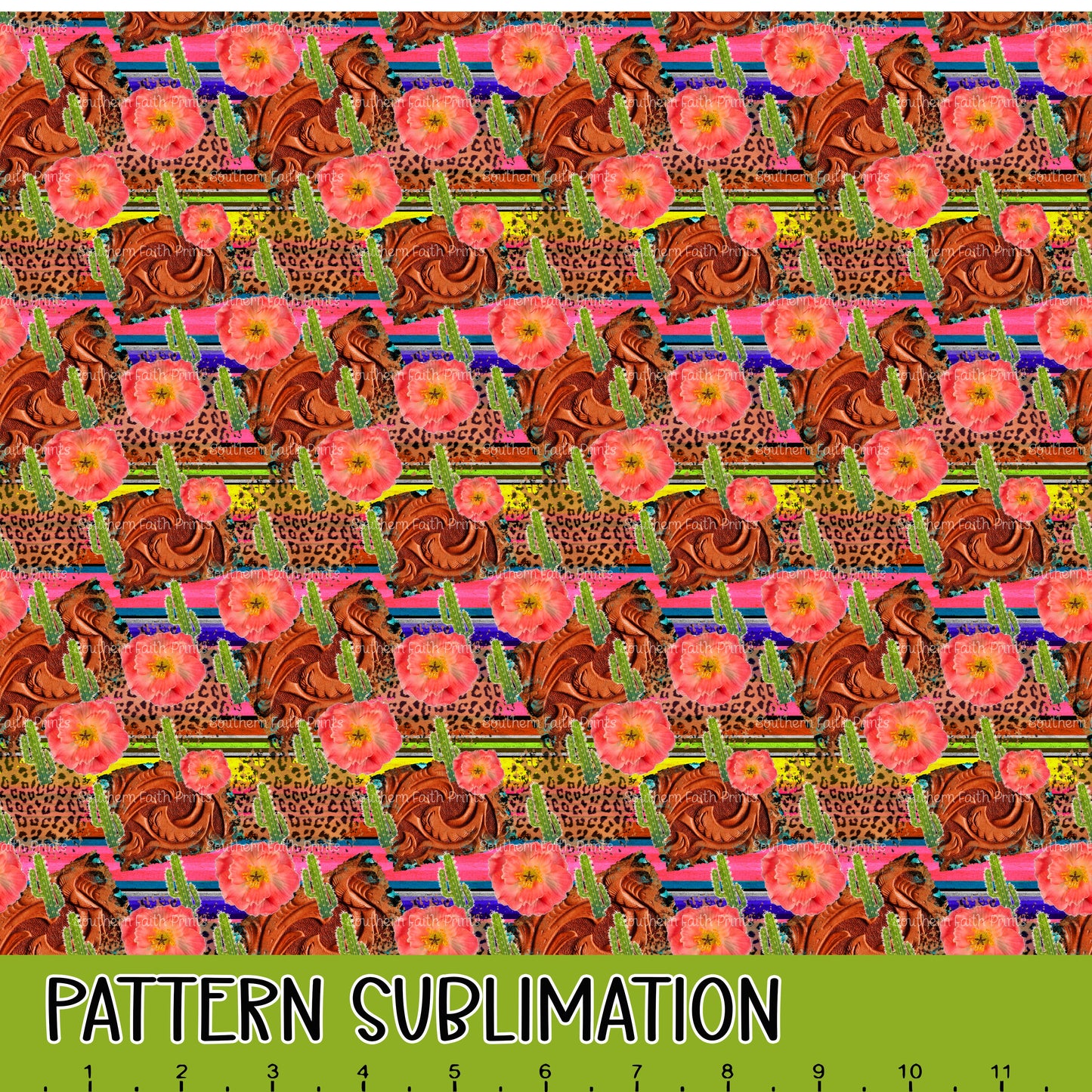 Rodeo Leather 12x12 Pattern Sublimation