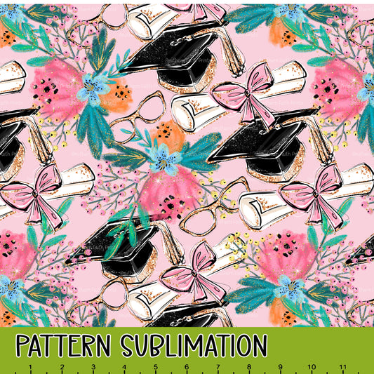 Pink Graduation 12x12 Pattern Sublimation