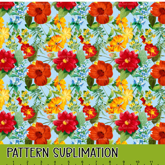 Vintage Flowers 12x12 Pattern Sublimation