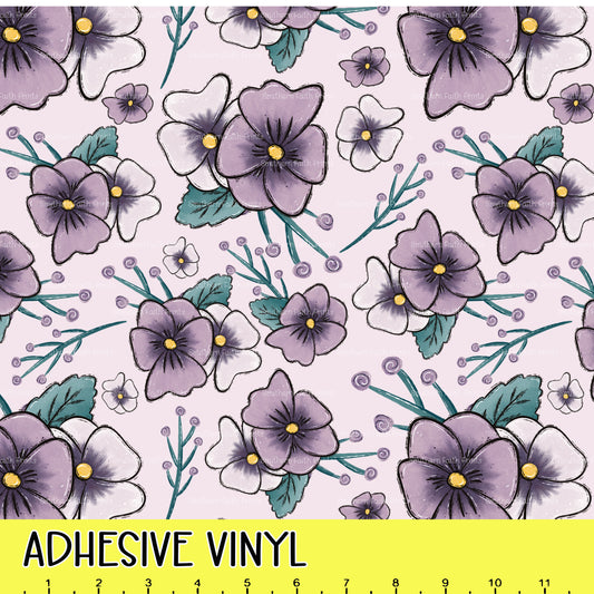 Lavender Floral 12x12 Pattern Adhesive Vinyl