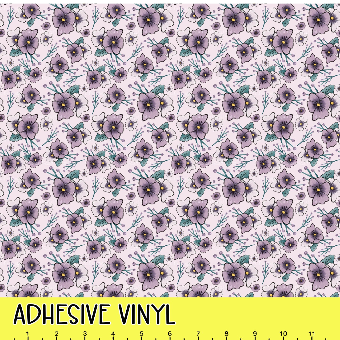 Lavender Floral 12x12 Pattern Adhesive Vinyl