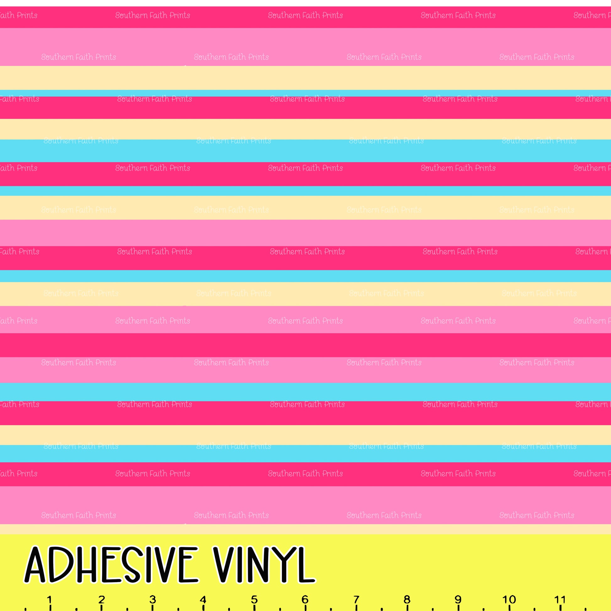 Spring Watercolor Stripes 12x12 Pattern Adhesive Vinyl
