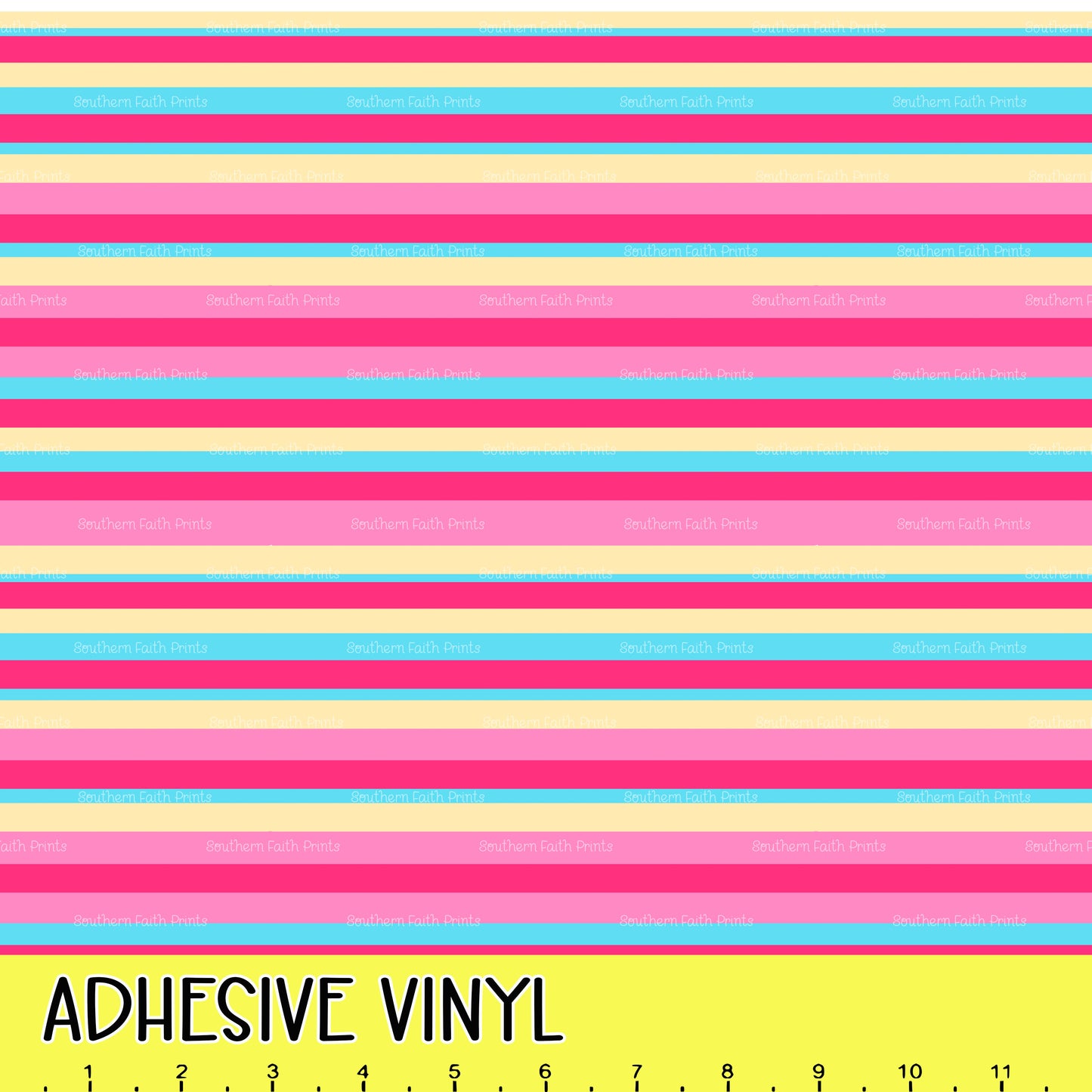 Spring Watercolor Stripes 12x12 Pattern Adhesive Vinyl