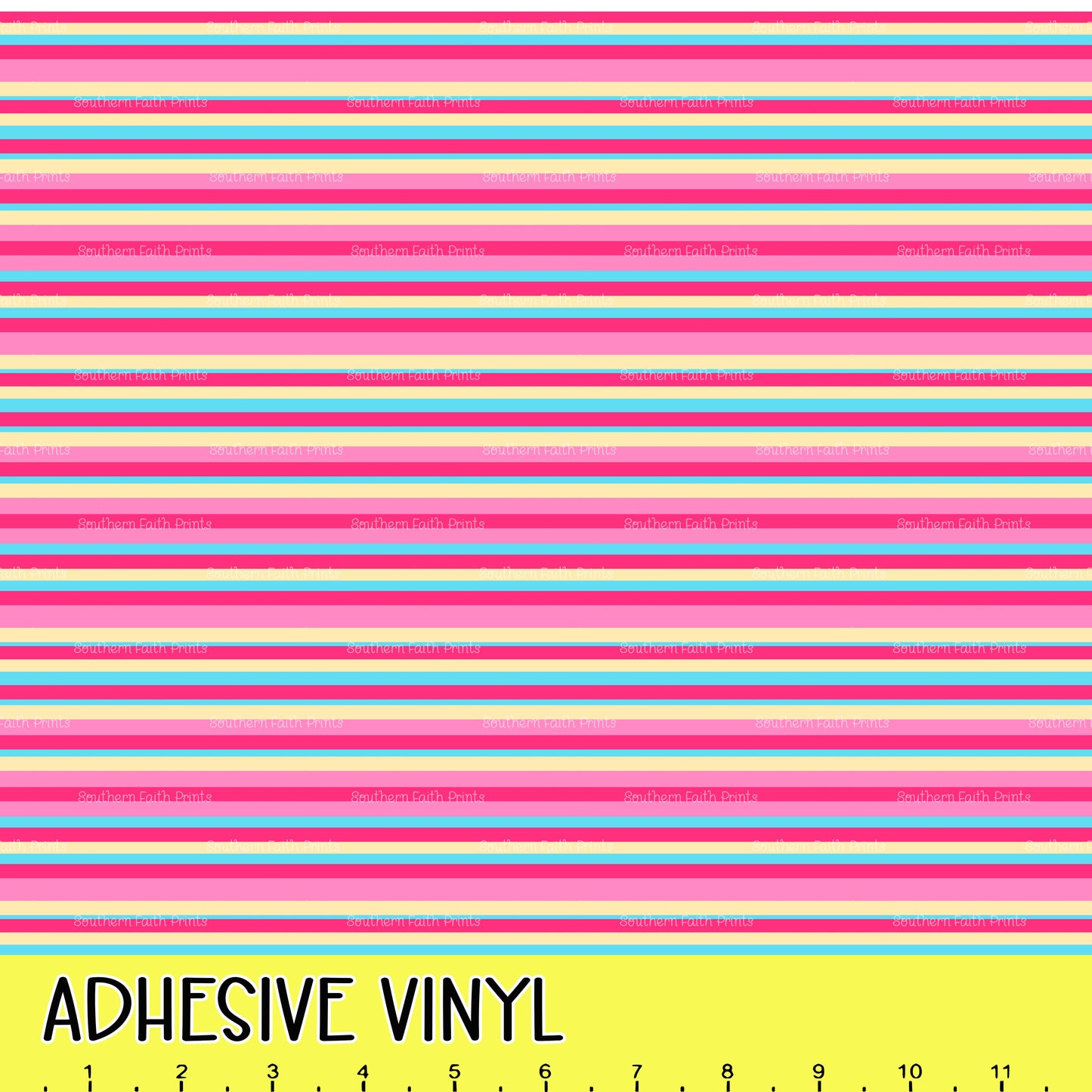 Spring Watercolor Stripes 12x12 Pattern Adhesive Vinyl