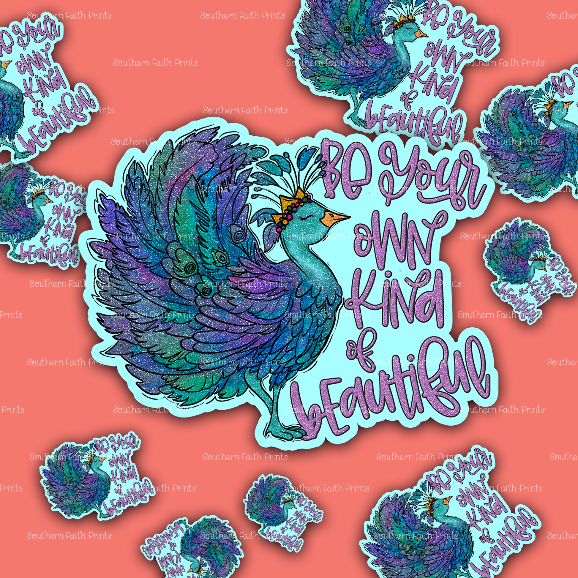 Be Your Own Kind of Beautiful Acrylic Sticker Set