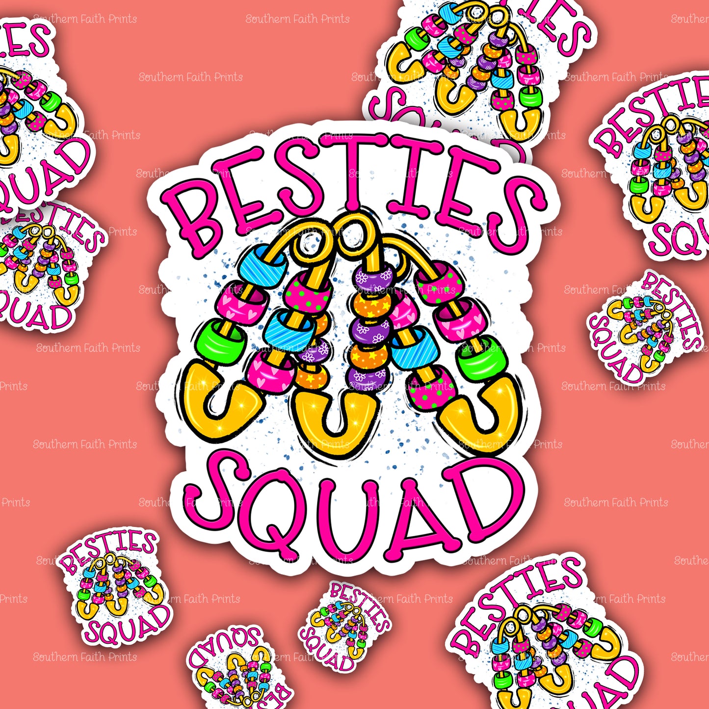 Besties Squad Acrylic Sticker Set