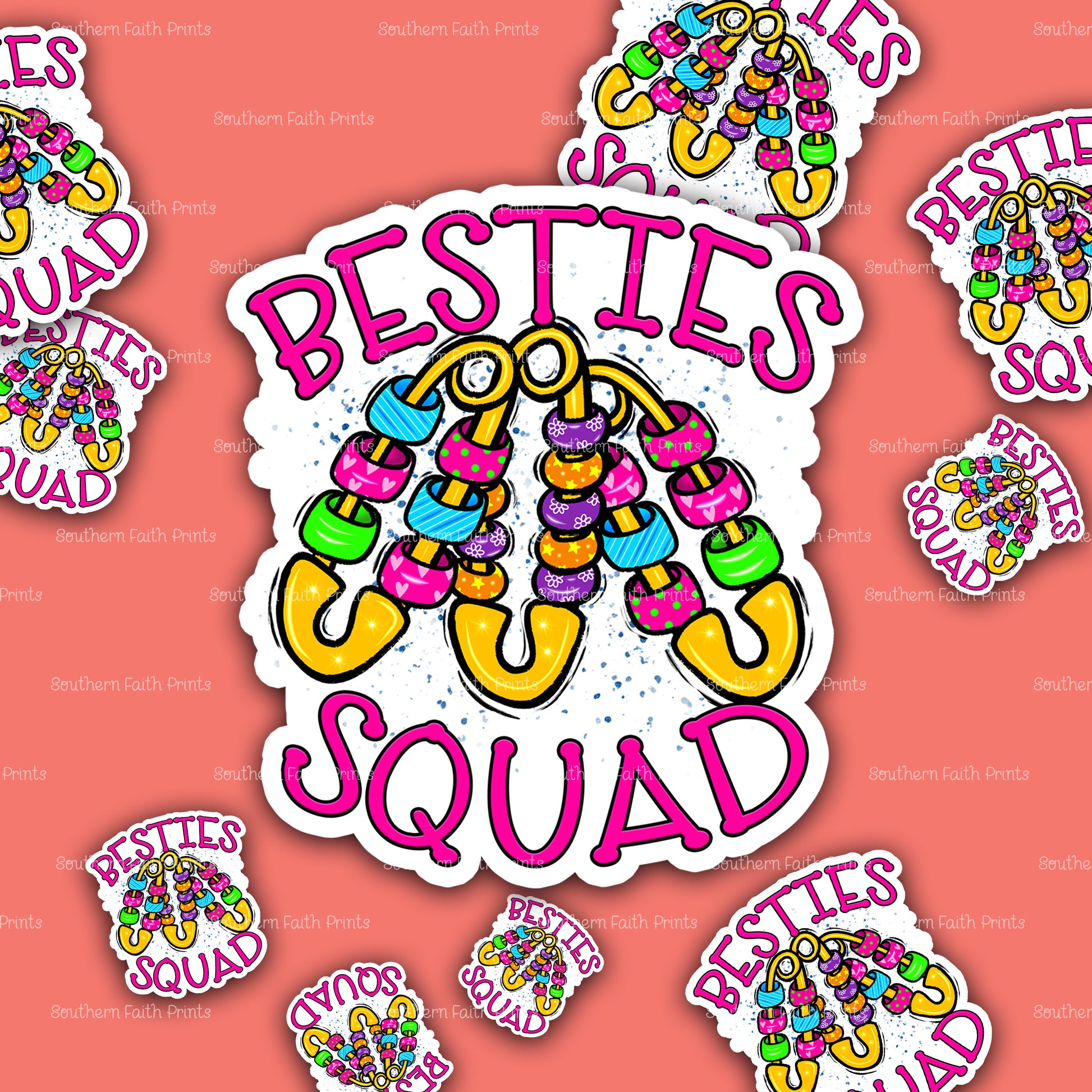 Besties Squad Acrylic Sticker Set