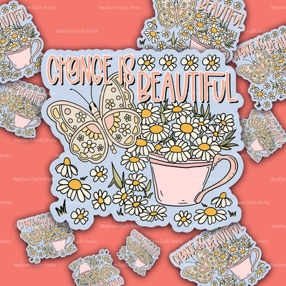 Change is Beautiful Butterfly Acrylic Sticker Set