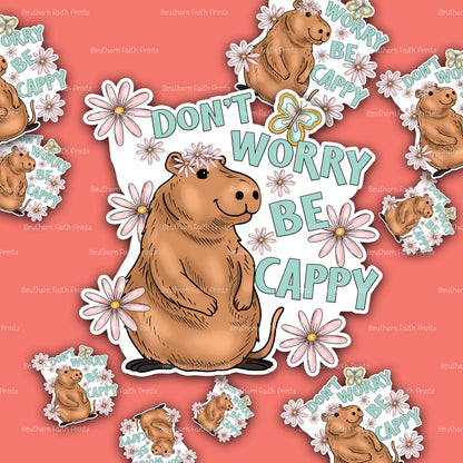 Don't Worry Be Cappy Acrylic Sticker Set