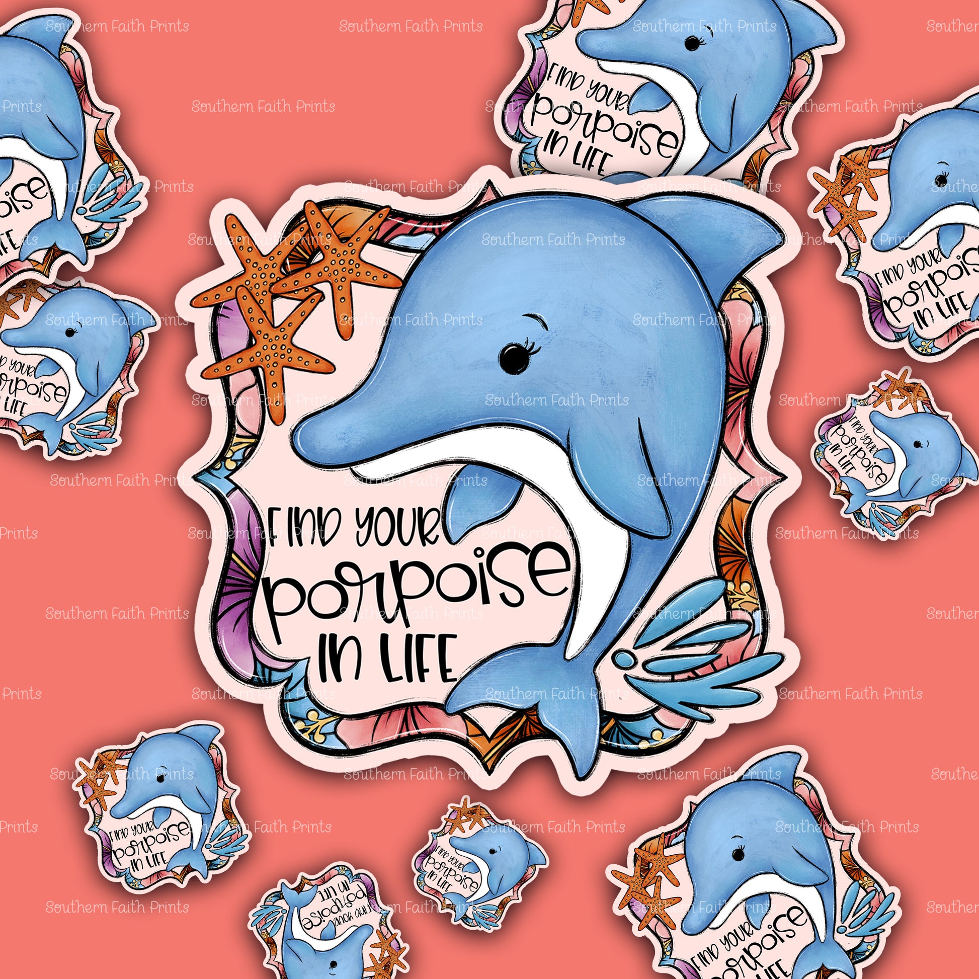 Find Your Porpoise In Life Acrylic Sticker Set