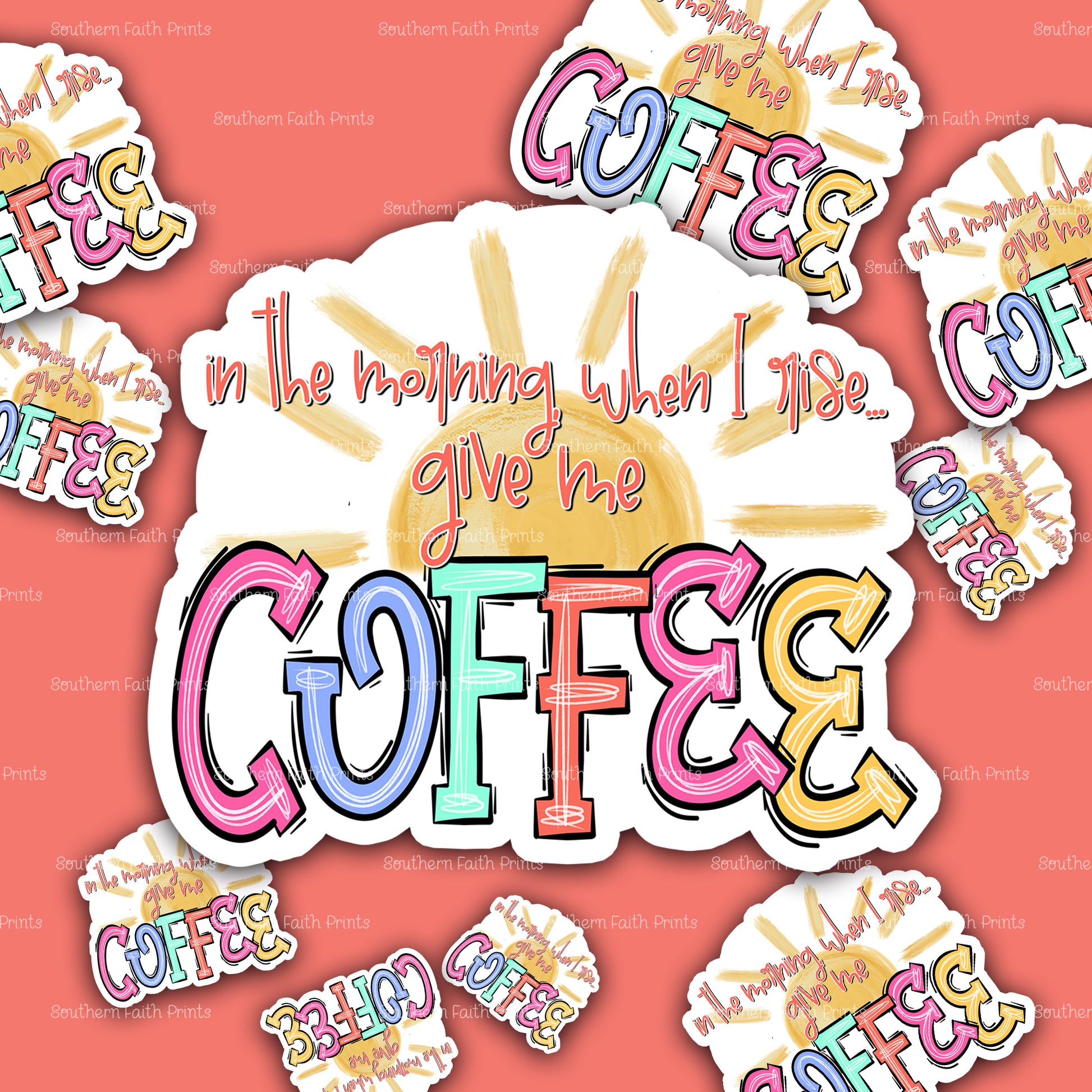 Give Me Coffee Acrylic Sticker Set