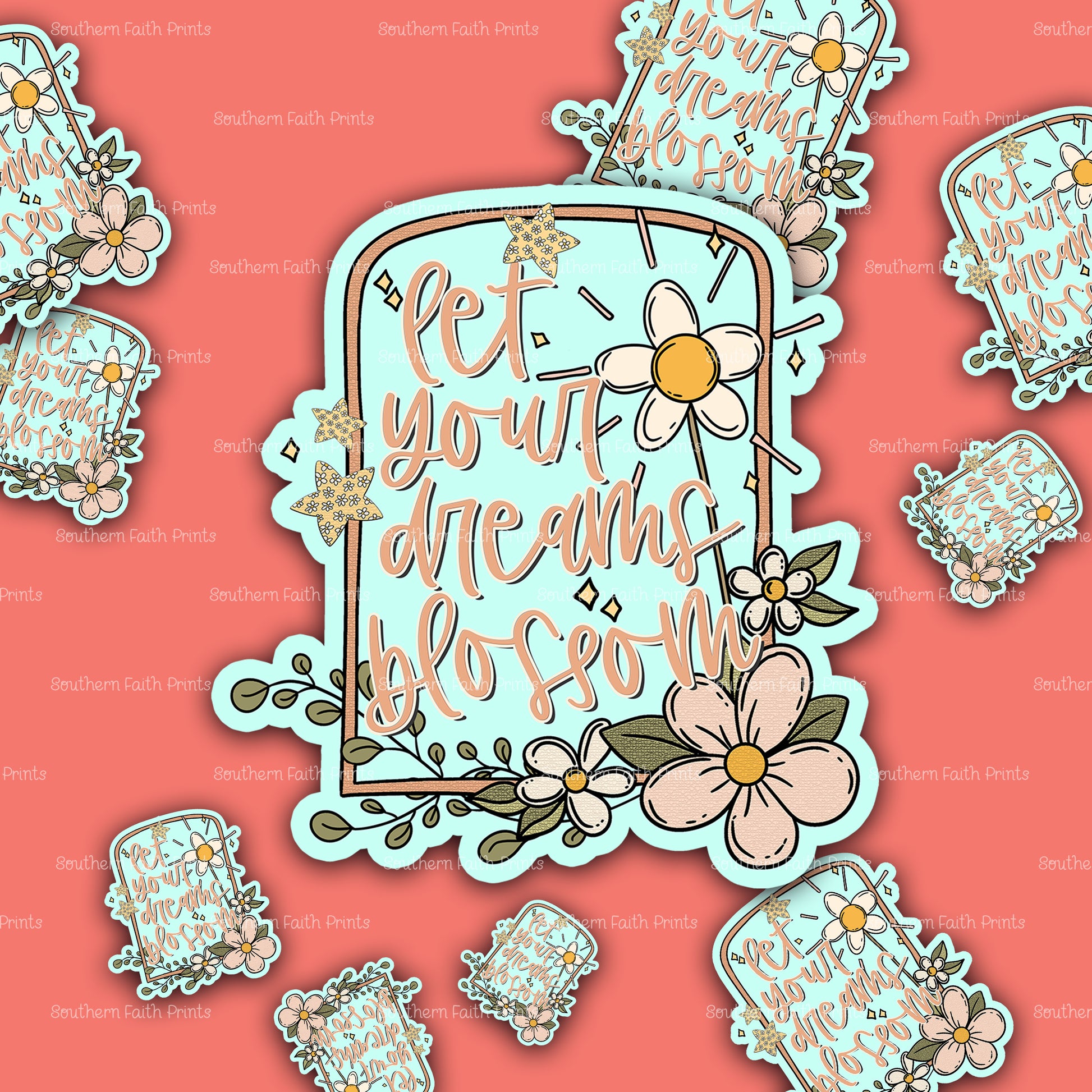 Let Your Dreams Blossom Acrylic Sticker Set