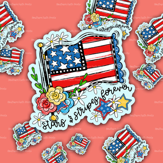 Stars and Stripes Forever Sticker